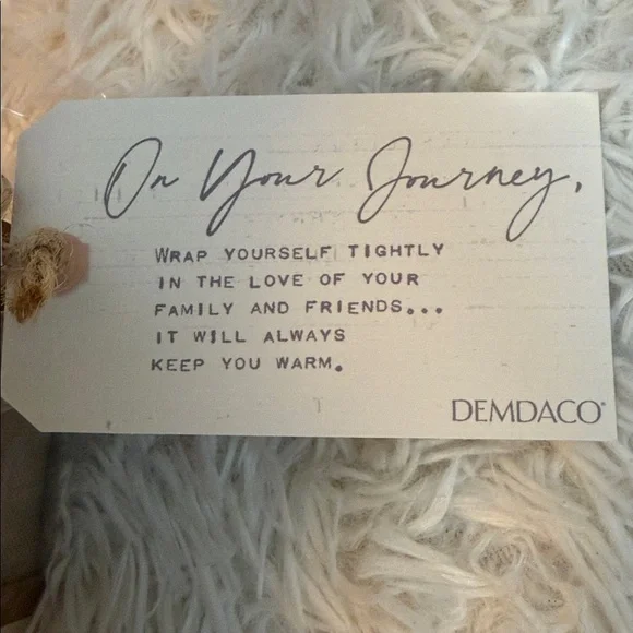 Demdaco Dear You Scarf - Journey Taupe Scarf with Inspirational Script New - Picture 2 of 5